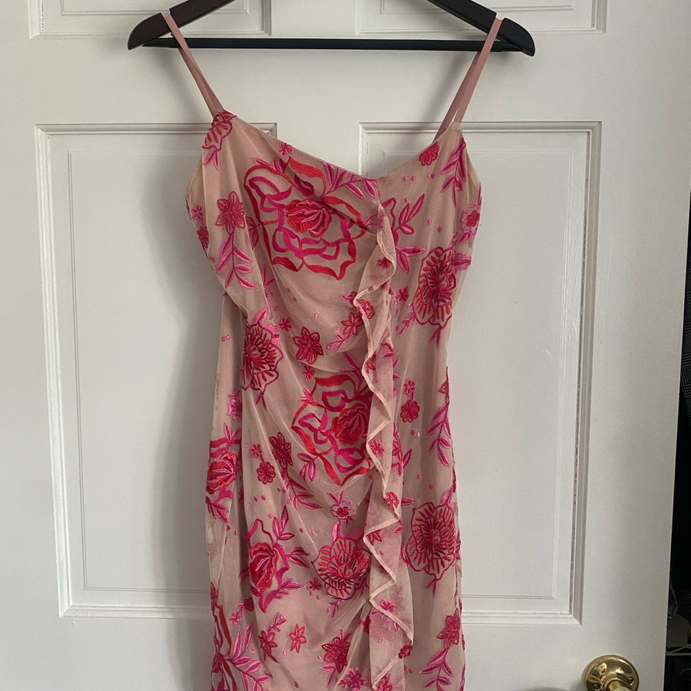 Parker Pink Floral Mini Dress